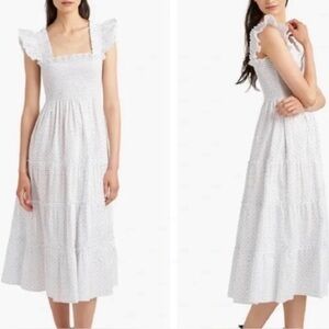 Hill House White Midi Dress